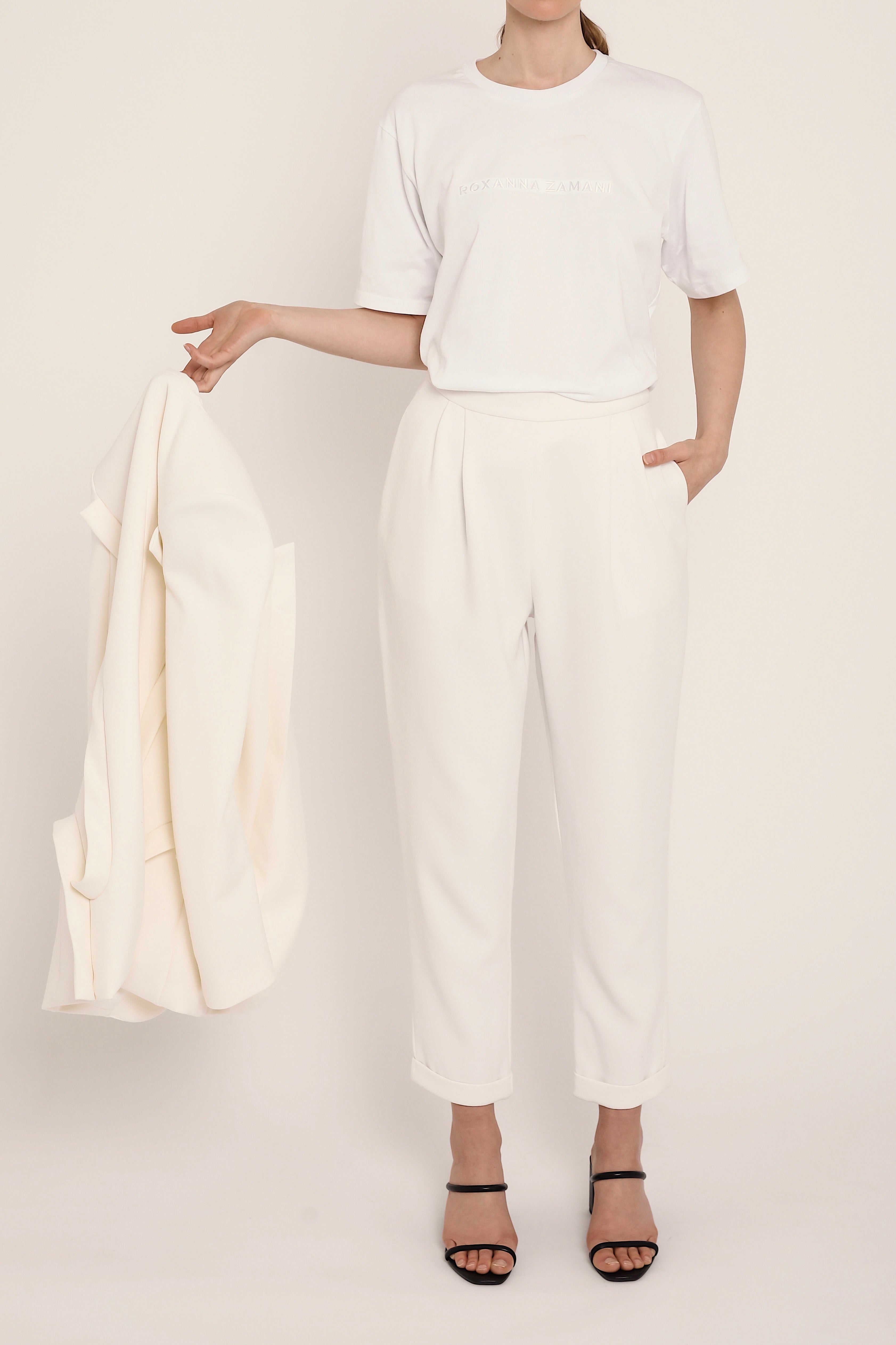 High waisted pleated pant