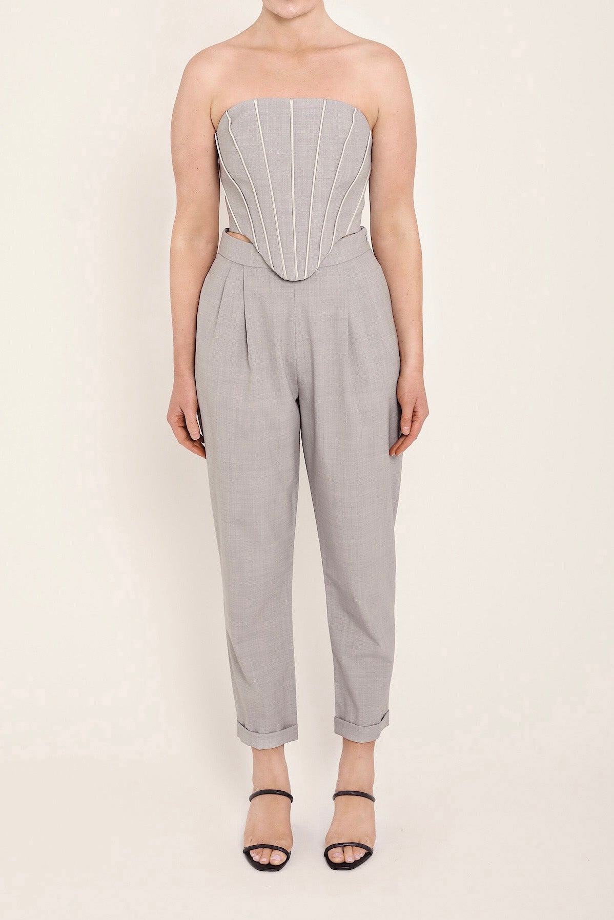 High waisted pleated pant
