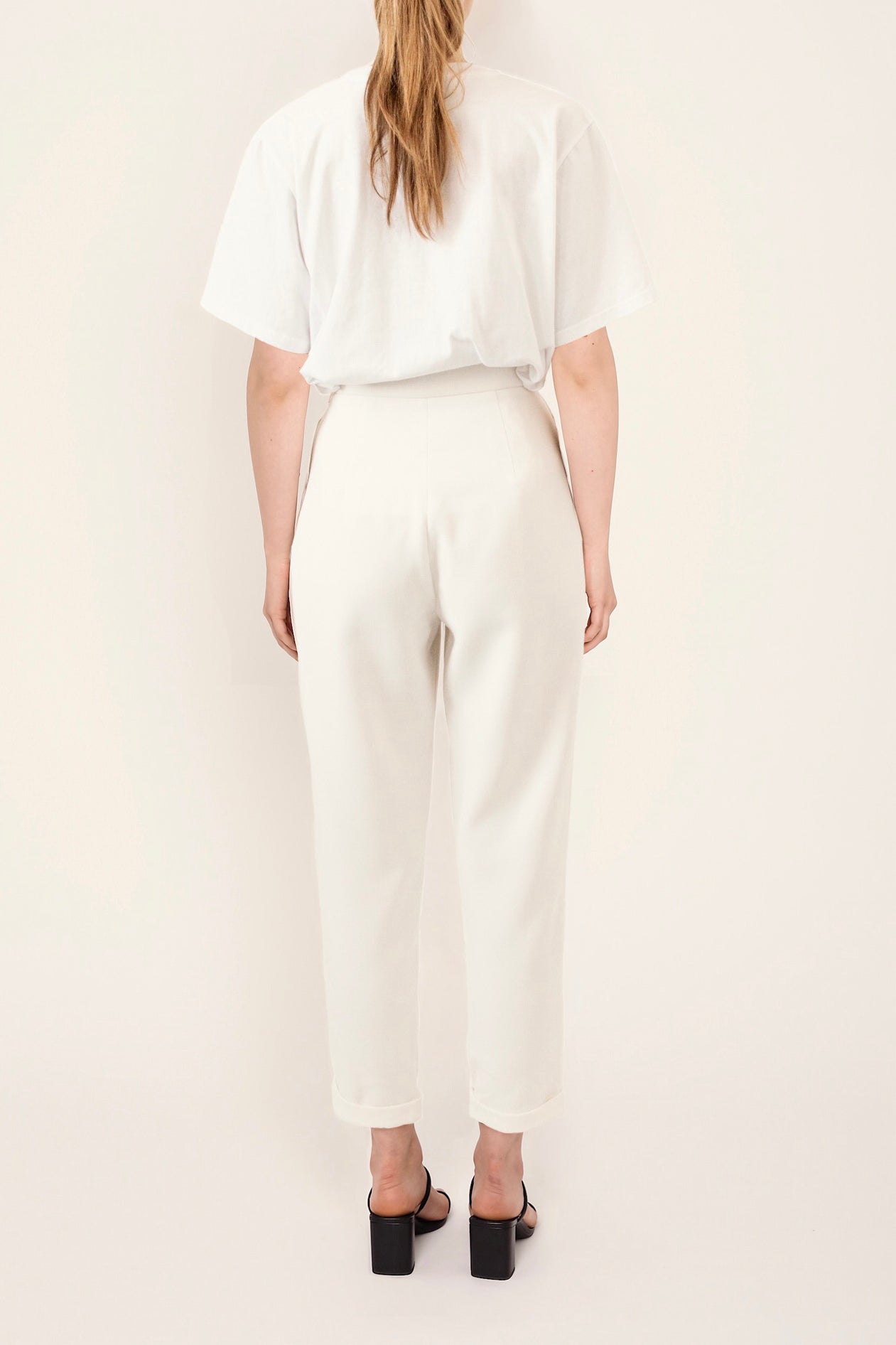 High waisted pleated pant
