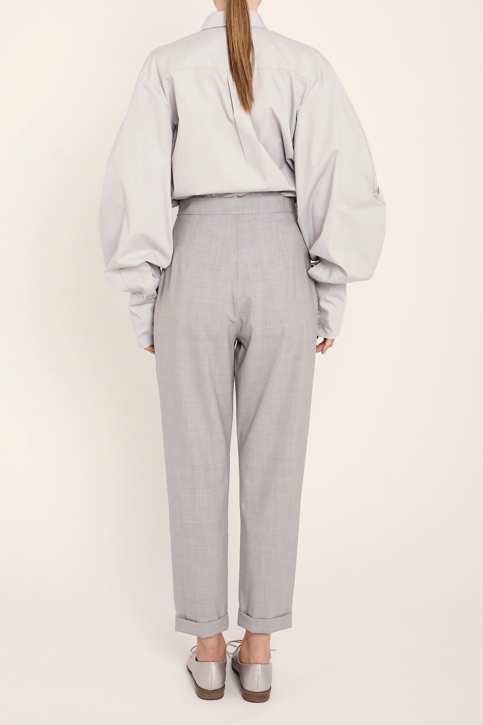 High waisted pleated pant