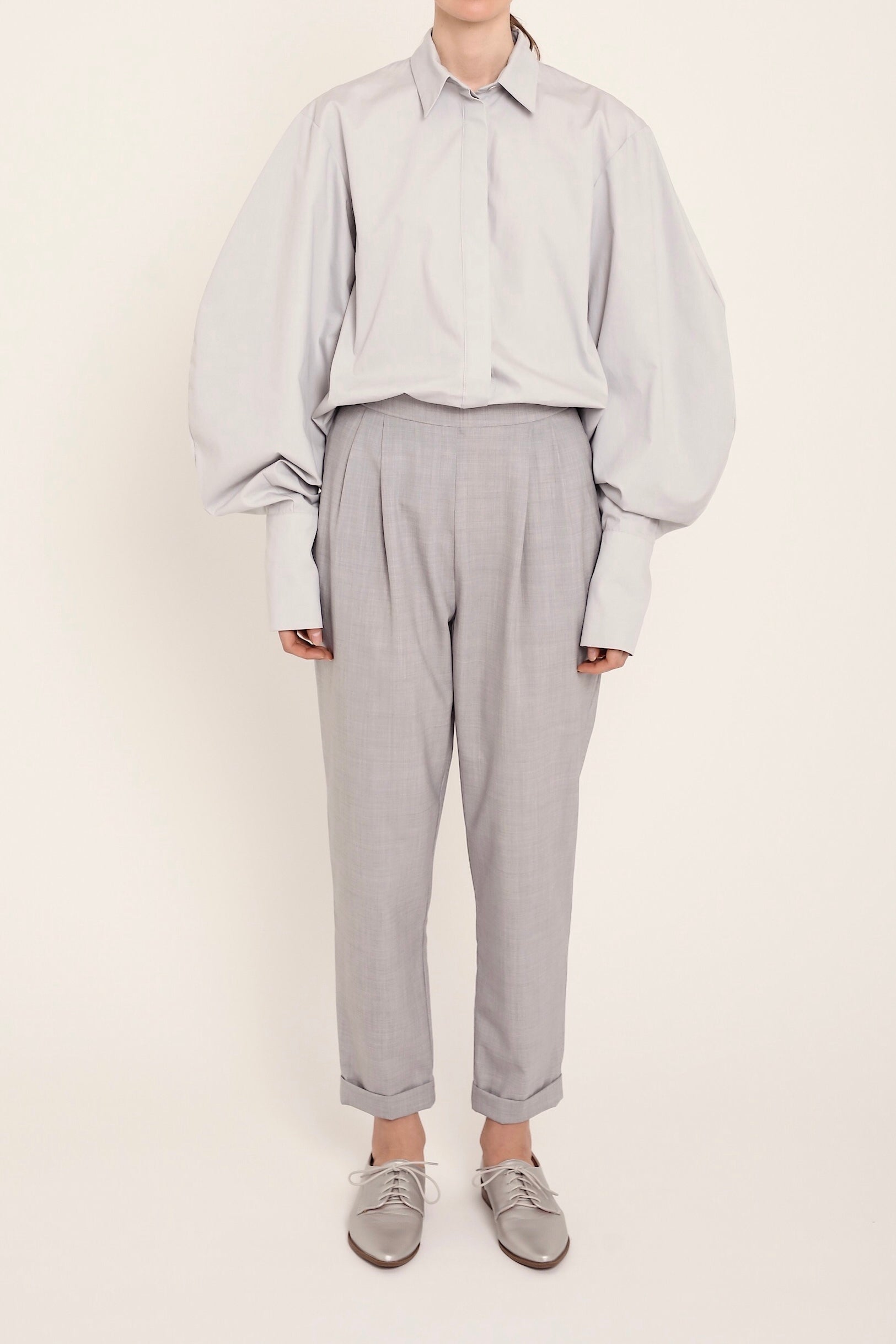 High waisted pleated pant