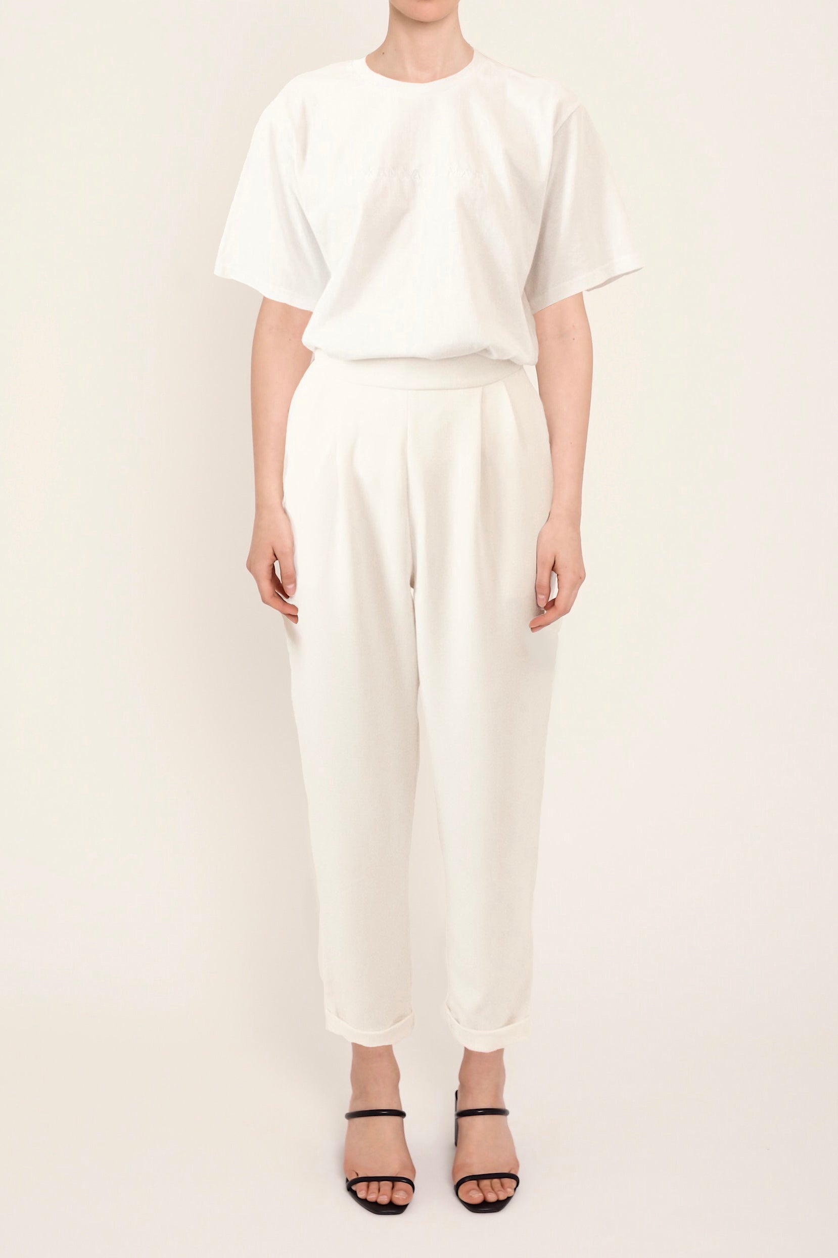High waisted pleated pant